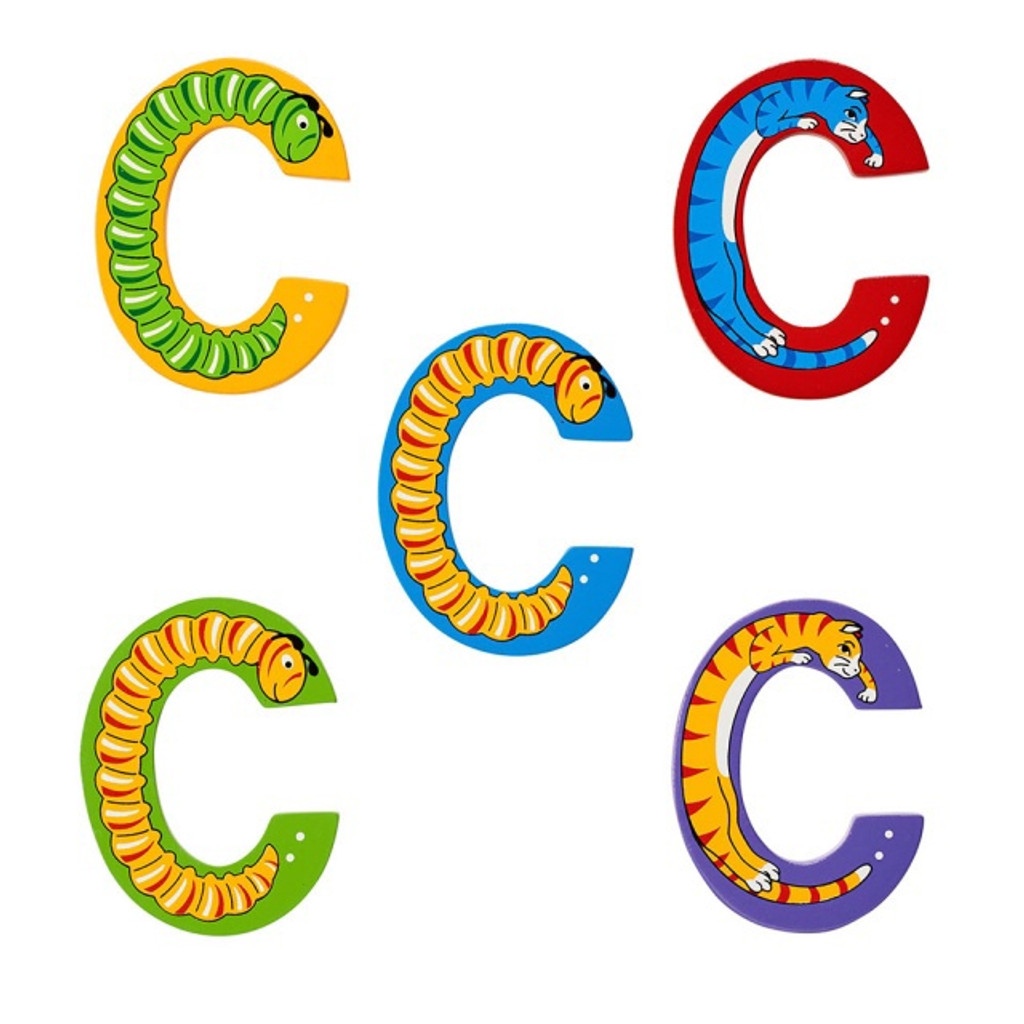 'C' Wooden Animal Letter