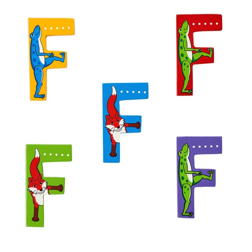 'F' Wooden Animal Letter