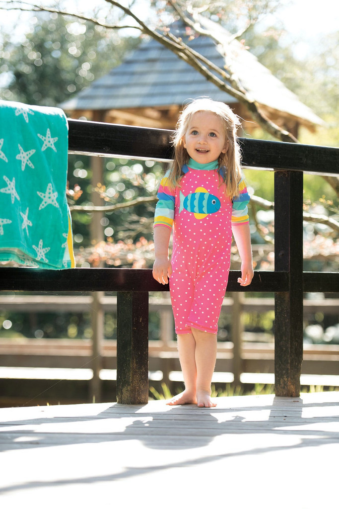 Little Sun Safe Suit - Flamingo Spot/Fish