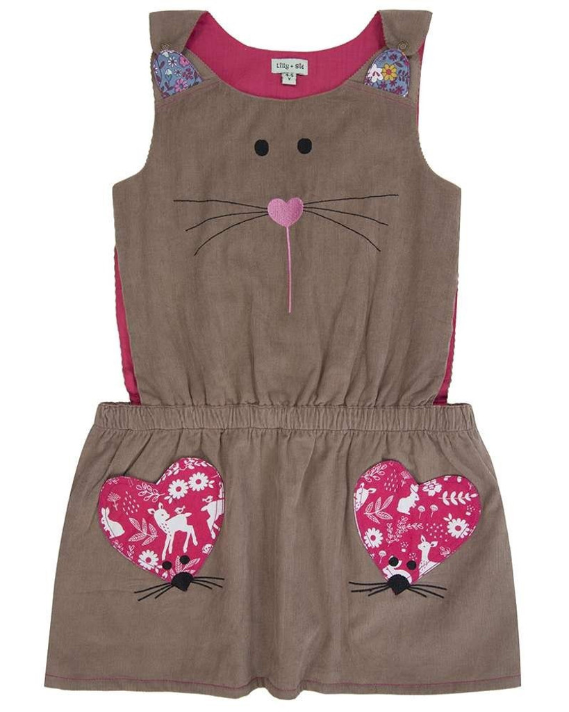 Cat And Mouse Cord Pinafore