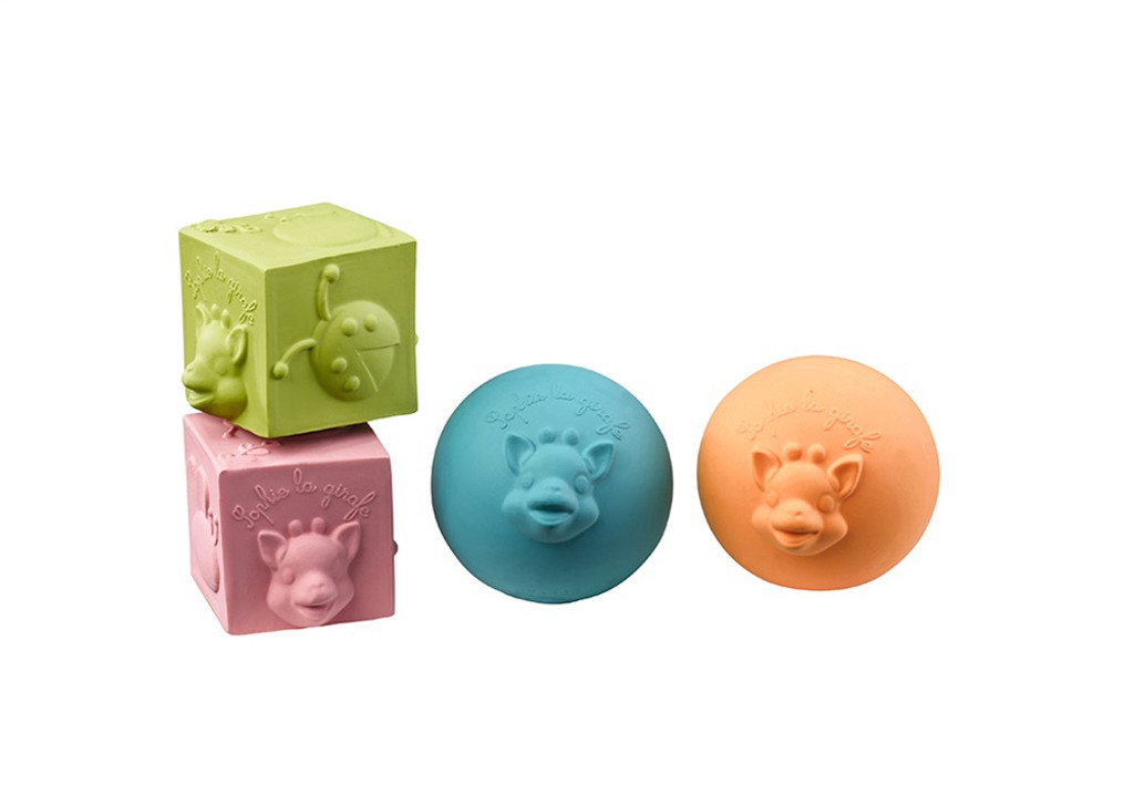 So Pure Sophie the Giraffe Set of Balls & Cubes