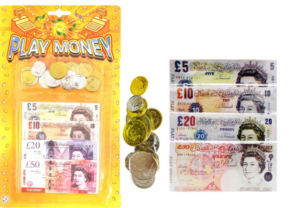 Play Money Set Coins & Notes