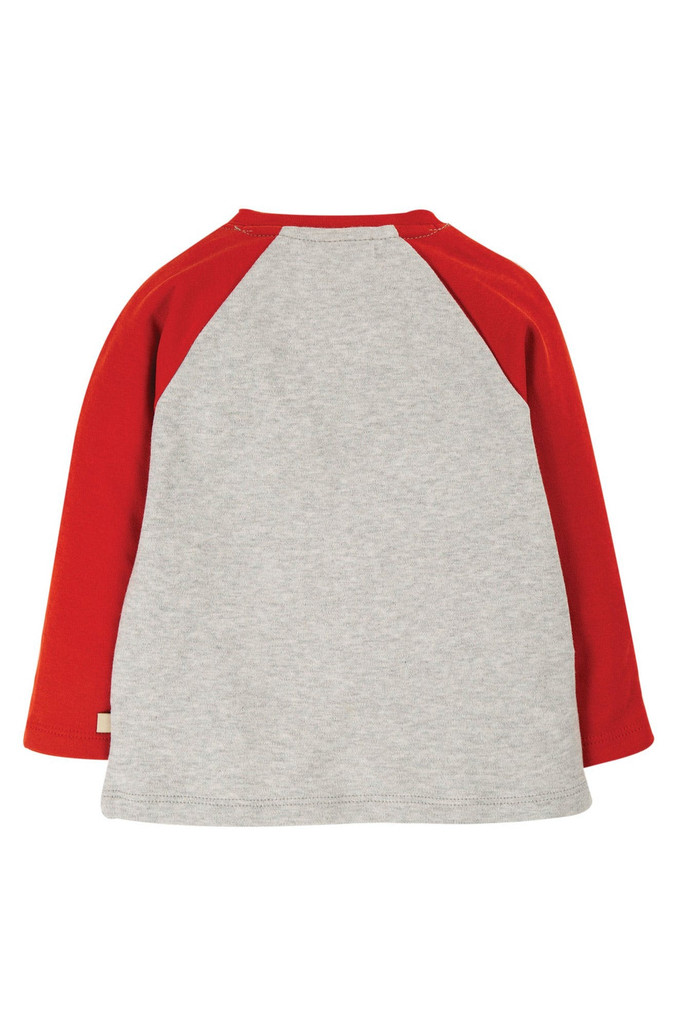 Henry Raglan Top - Grey Marl/Tractor