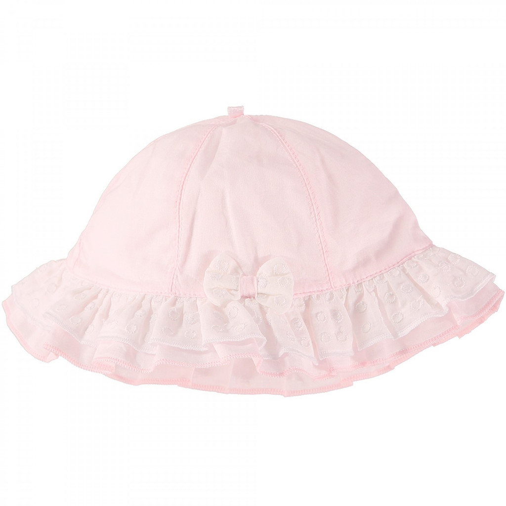 Karlotta Pink Girls Cotton Sunhat with Bow