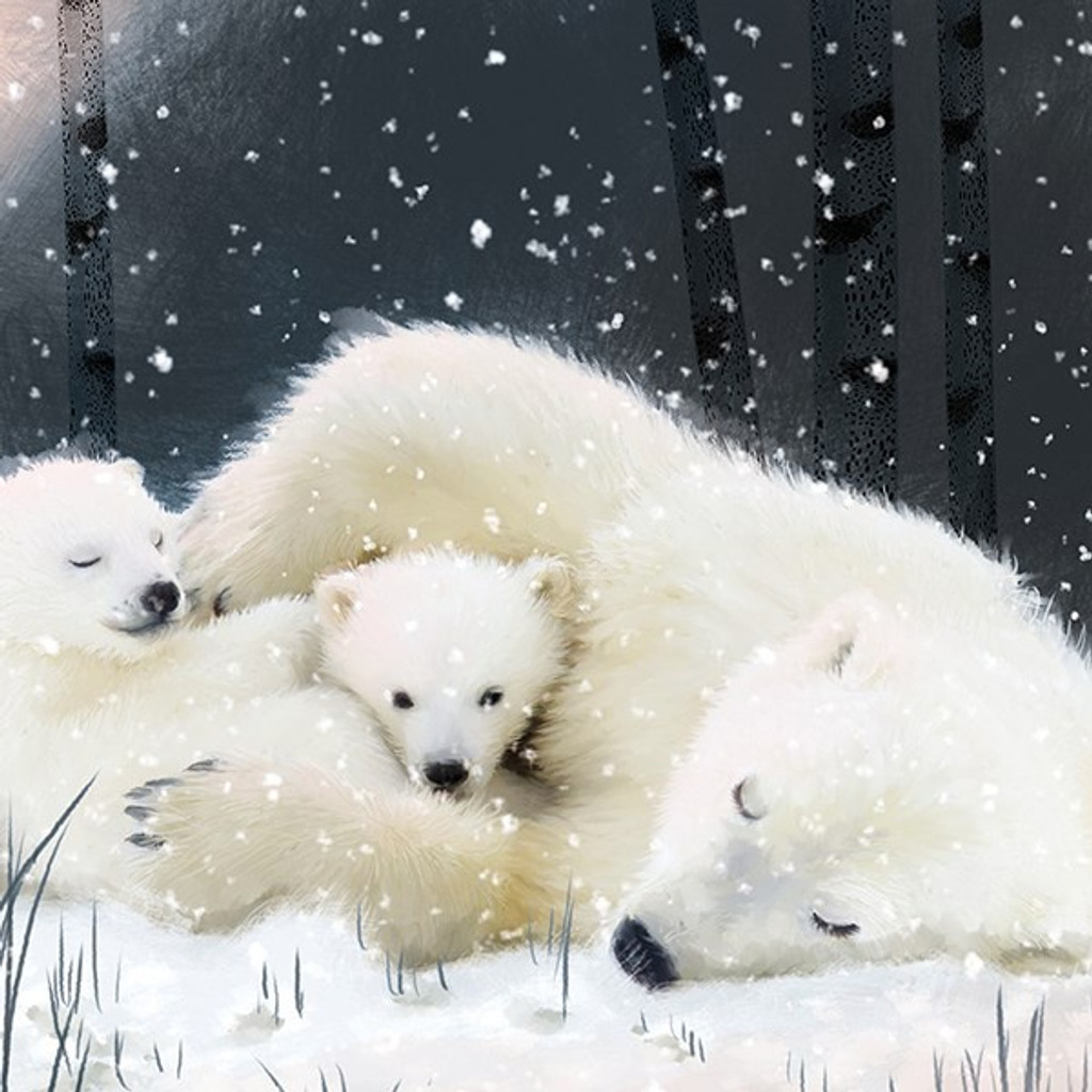 Xmas Card 6 Pack - Christmas Polar Bears XP335A