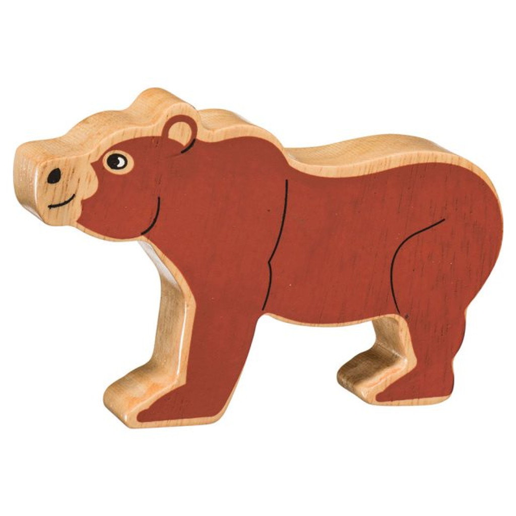 Natural Wooden Brown Bear