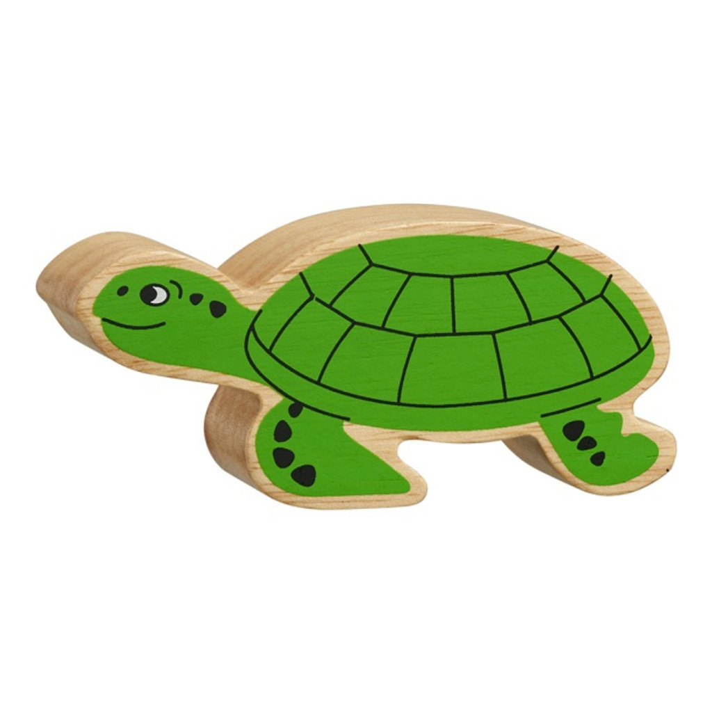 Natural Wooden Green Turtle