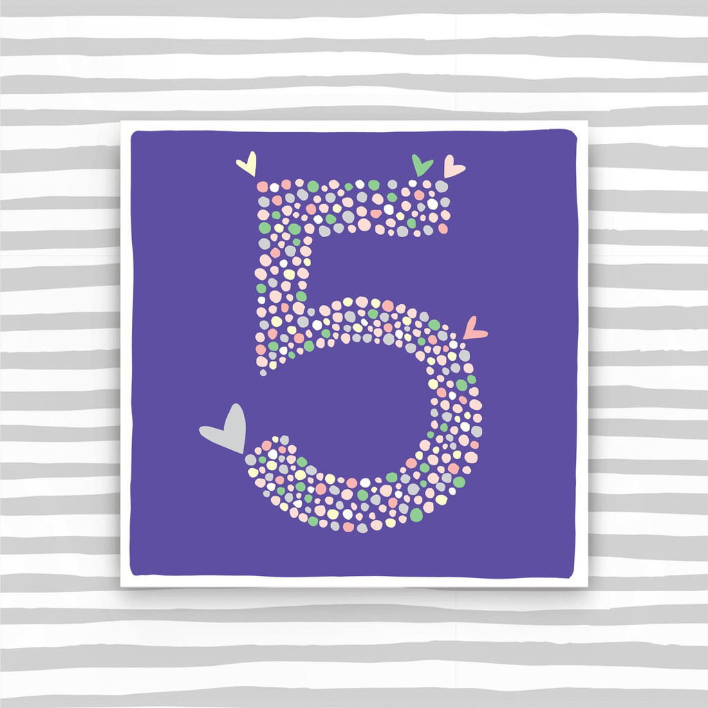 5th Birthday Card - Girl CB88