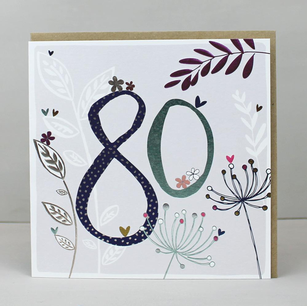 80th Birthday - Flowers FB90