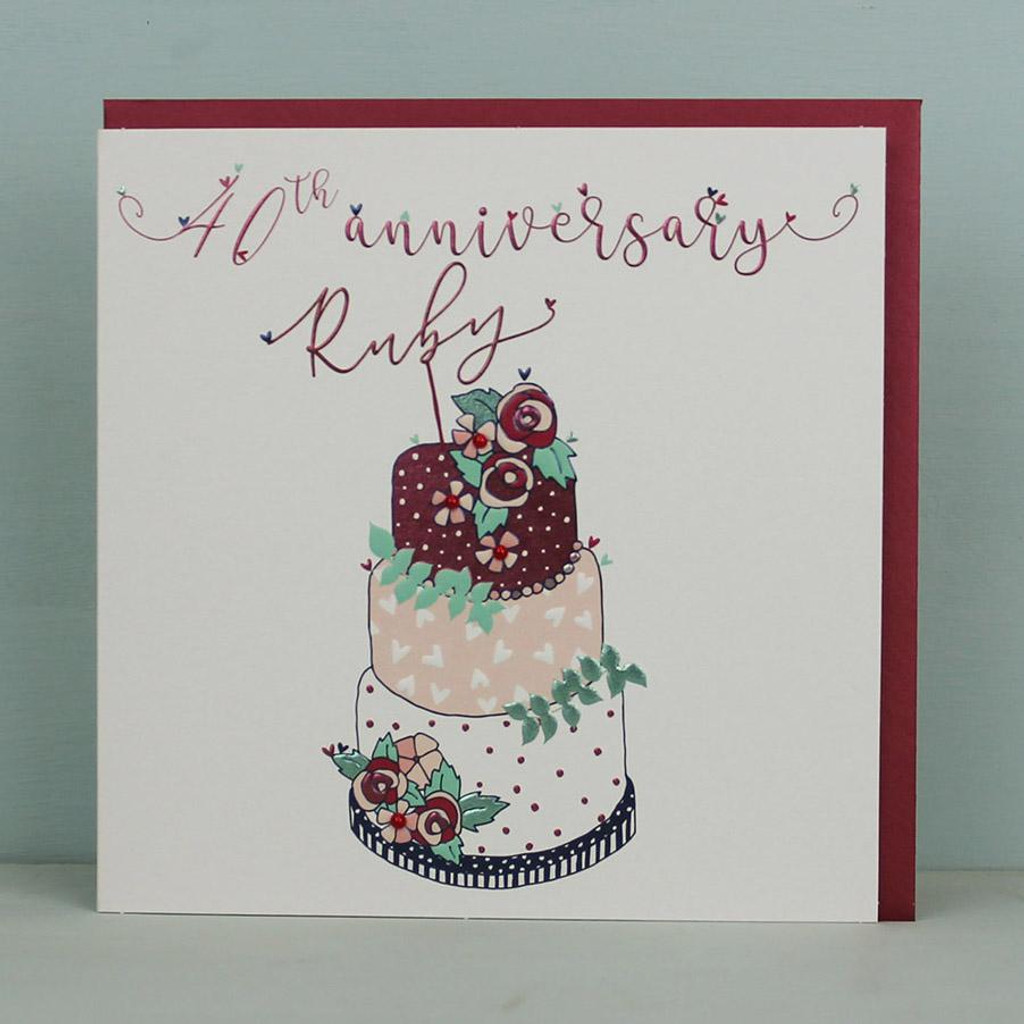 40th Ruby Wedding Anniversary TJ31