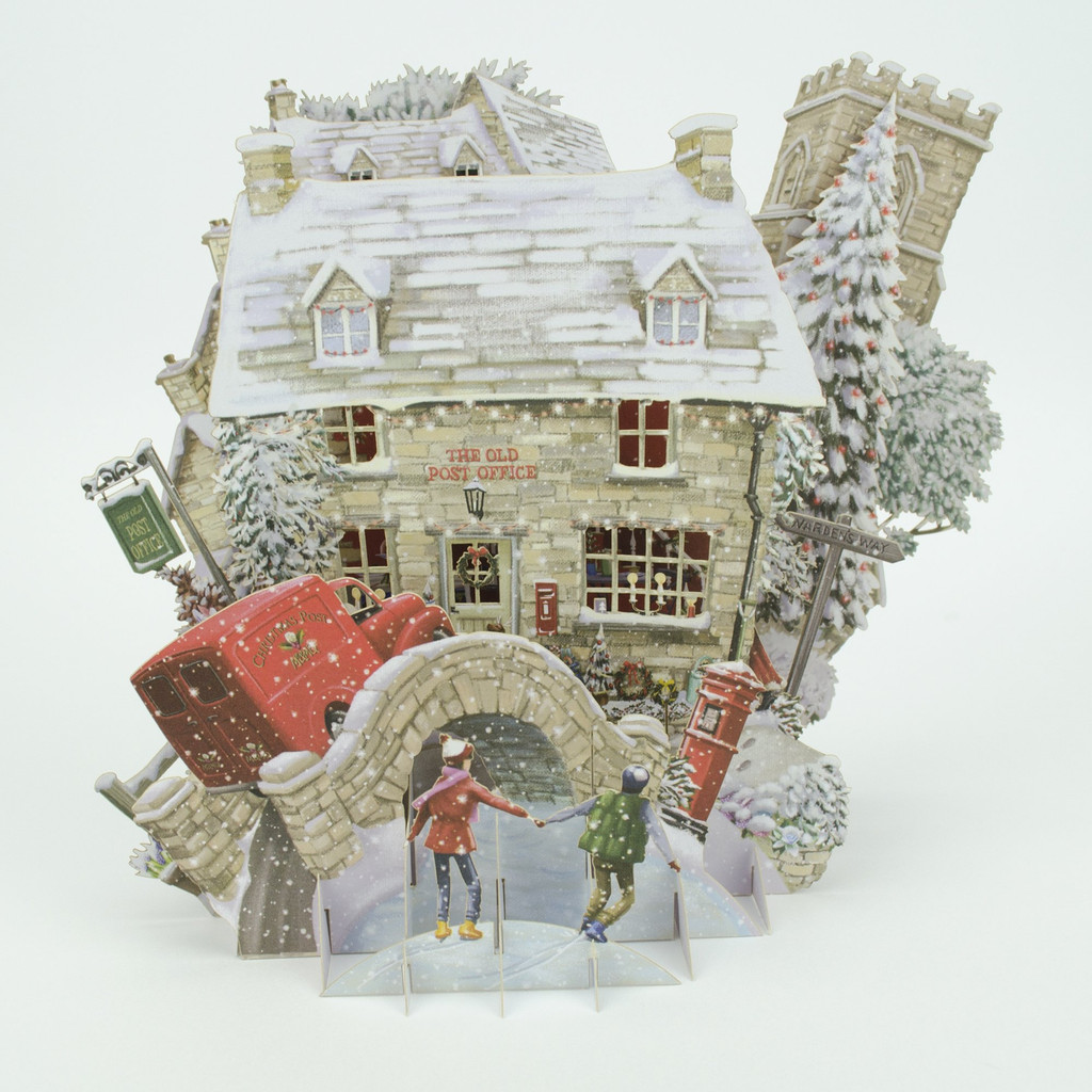 Christmas At The Old Post Office - 3D Christmas Card XTW006