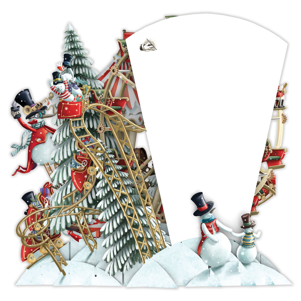 Christmas Carousel - 3D Christmas Card XTW014