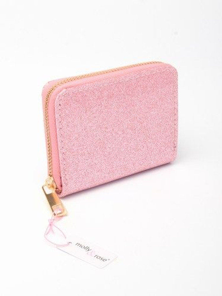 Coloured Glitter Zip Purse