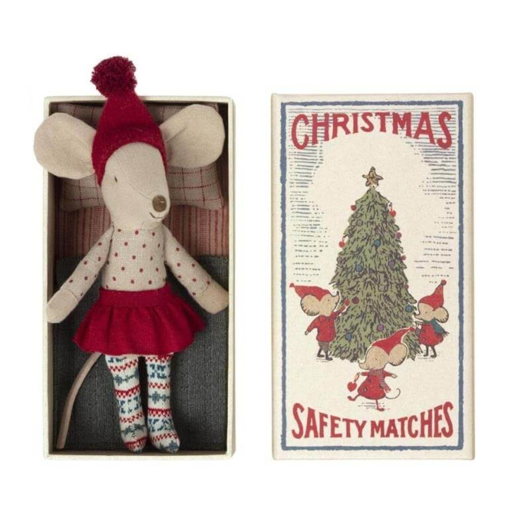 Maileg Christmas Mouse in Matchbox - Big Sister