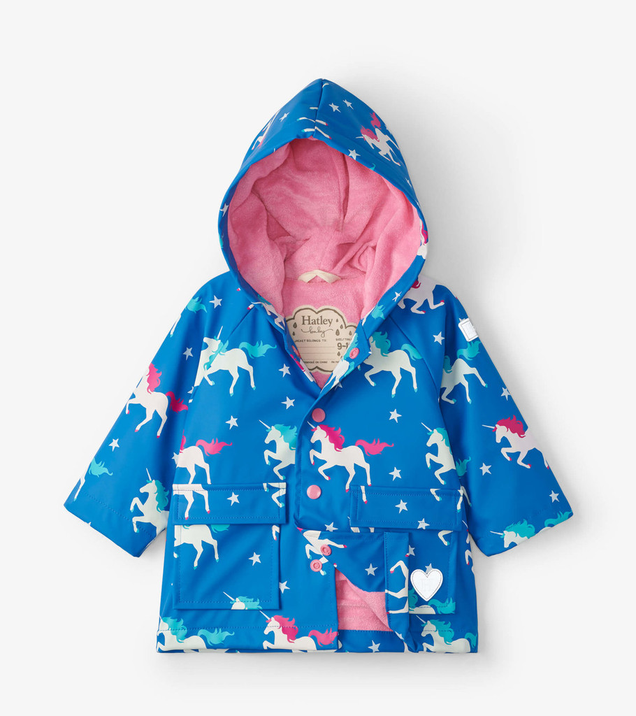 Twinkle Unicorns Colour Changing Baby Raincoat