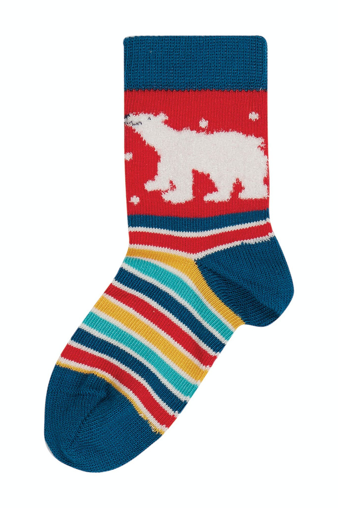 Super Socks In A Bag - True Red/Polar Bear