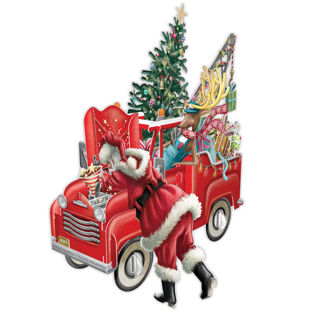 Santa's Pickup - 3D Pop Up Christmas Card X3D020