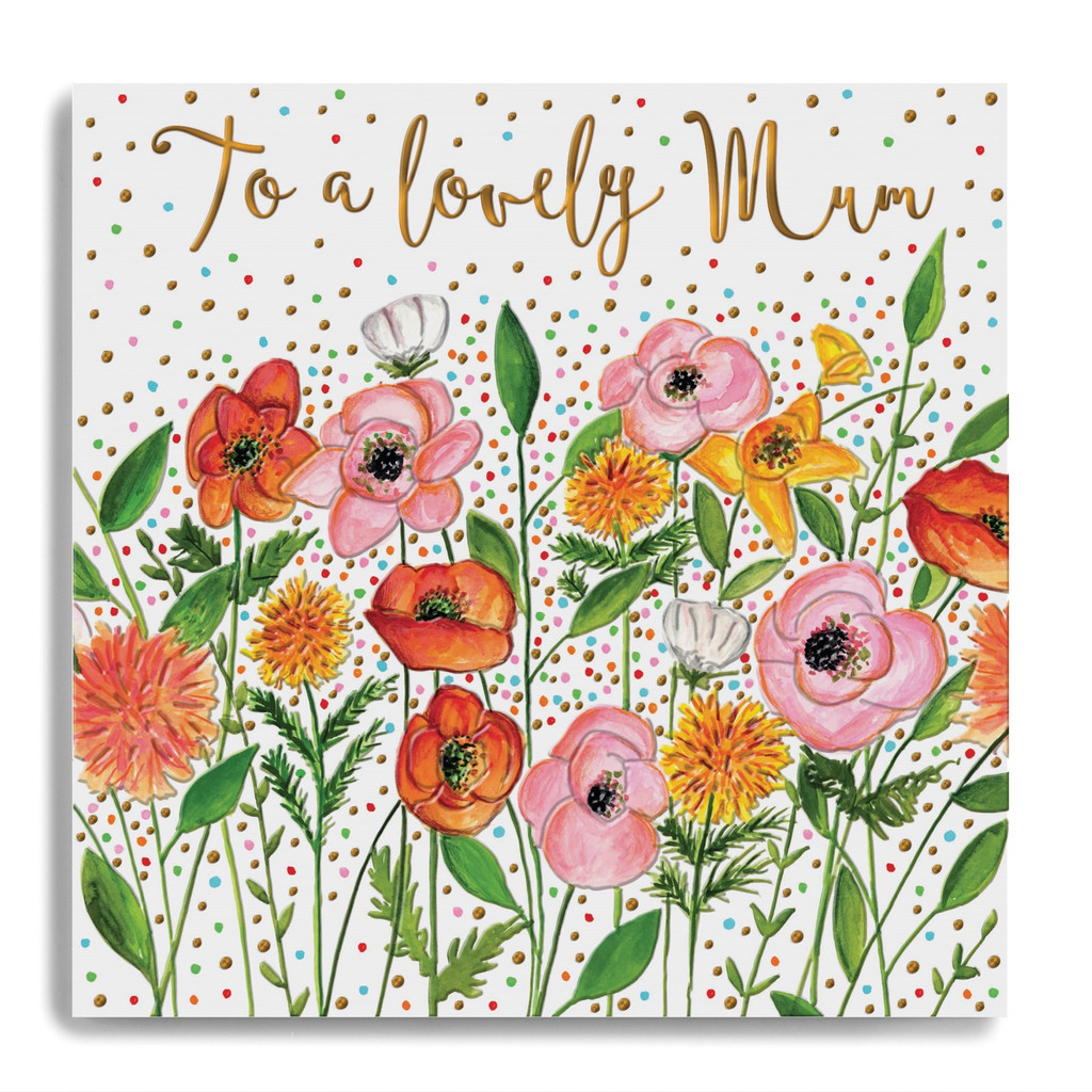 To A Lovely Mum - Field of Poppies and Wild Flowers LAM01
