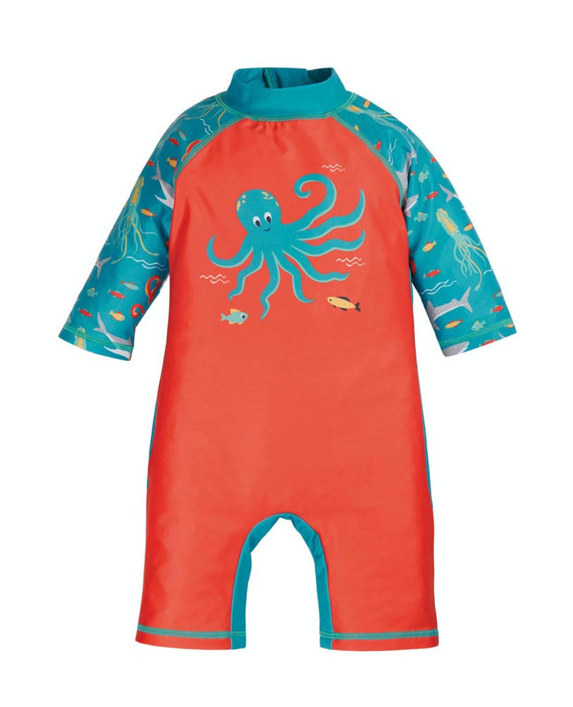 Little Sun Safe Suit - Tiger Orange/Octopus