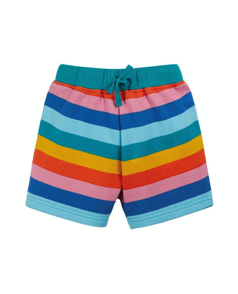 Sydney Shorts - Mid-Pink Rainbow Stripe