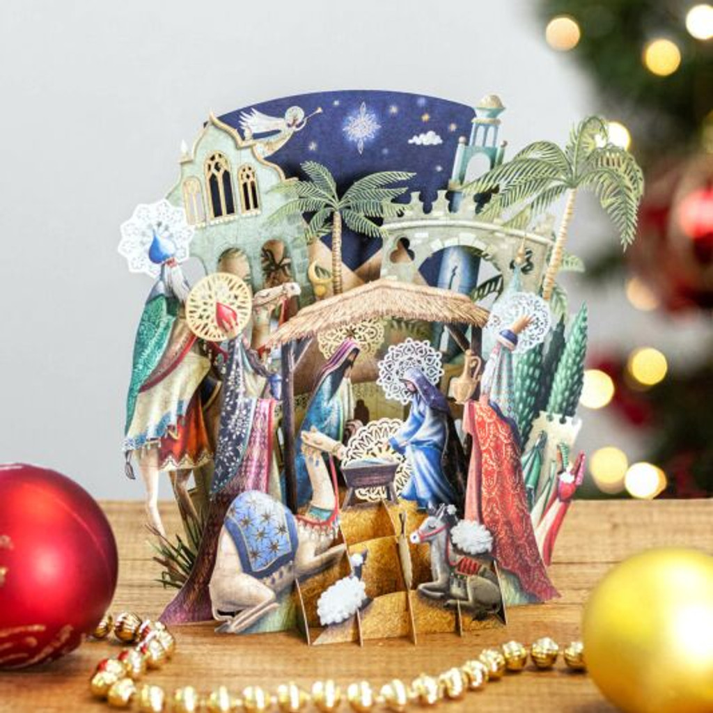 Nativity 3D Christmas Card XTW024
