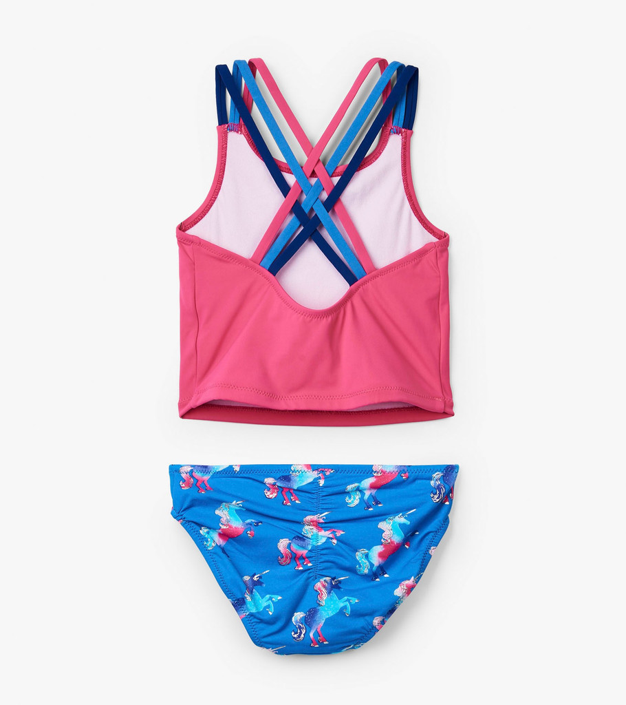 Rainbow Unicorns Sporty Tankini Set