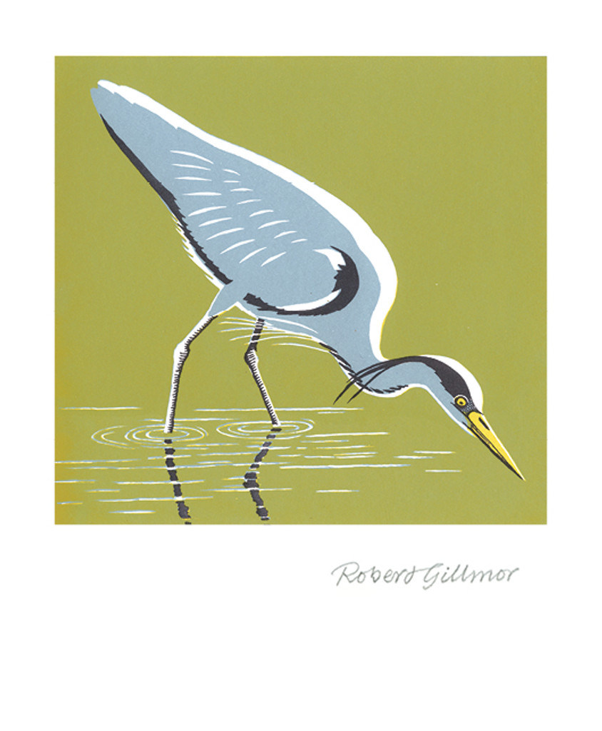 Hunting Heron Greetings Card