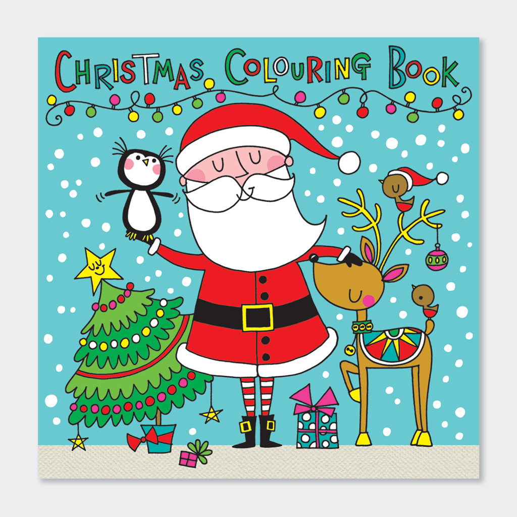 Christmas Santa Scene Colouring Book