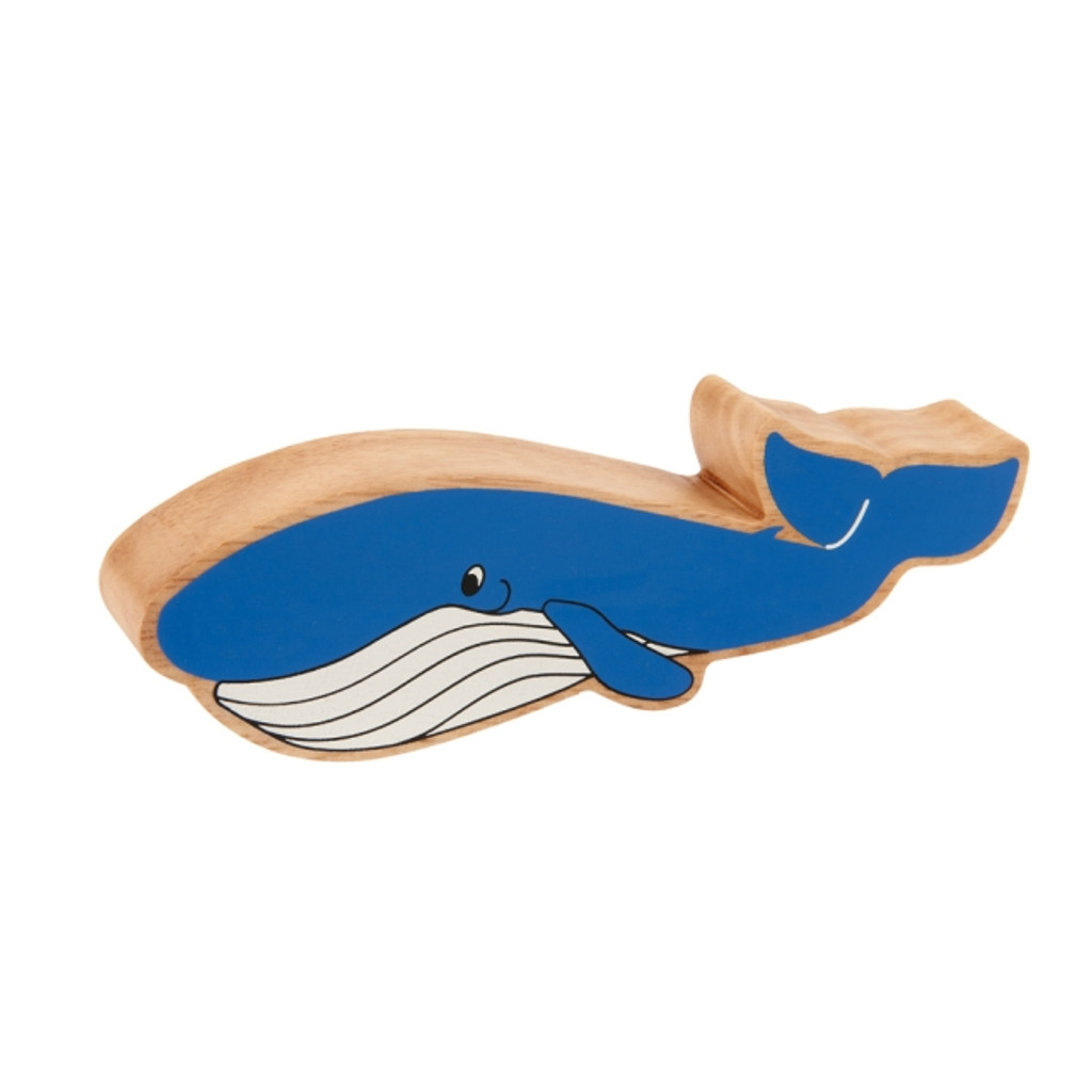 Natural Wooden Blue Whale