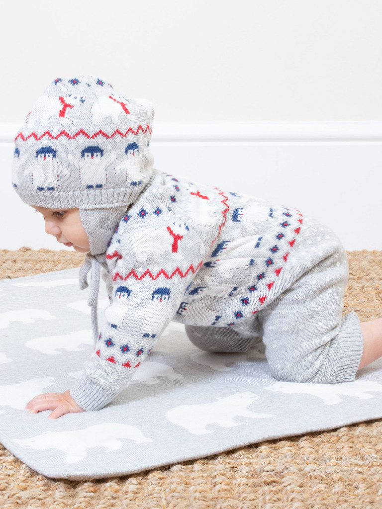 Polar Pals Knit Romper