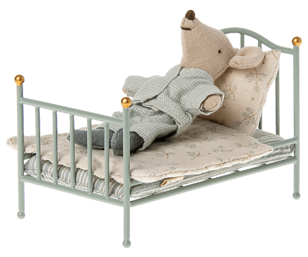 Maileg Vintage Bed For Mouse - Mint