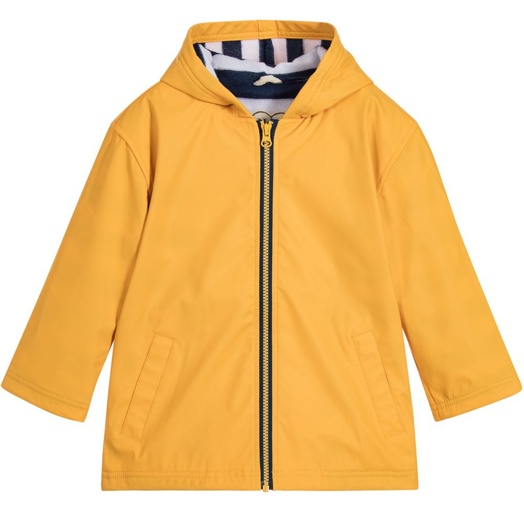 Yellow & Navy Zip Up Splash Jacket