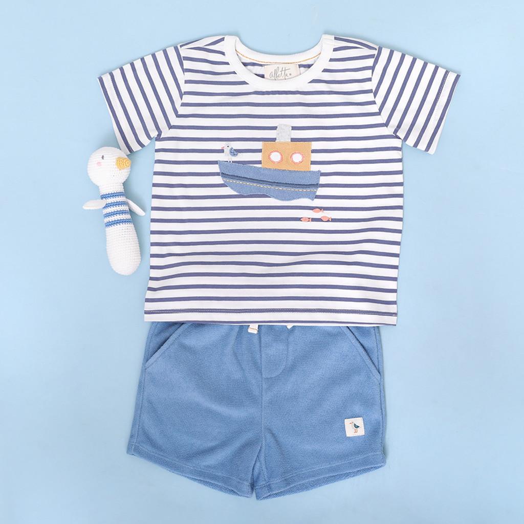 Boat Applique Short Set