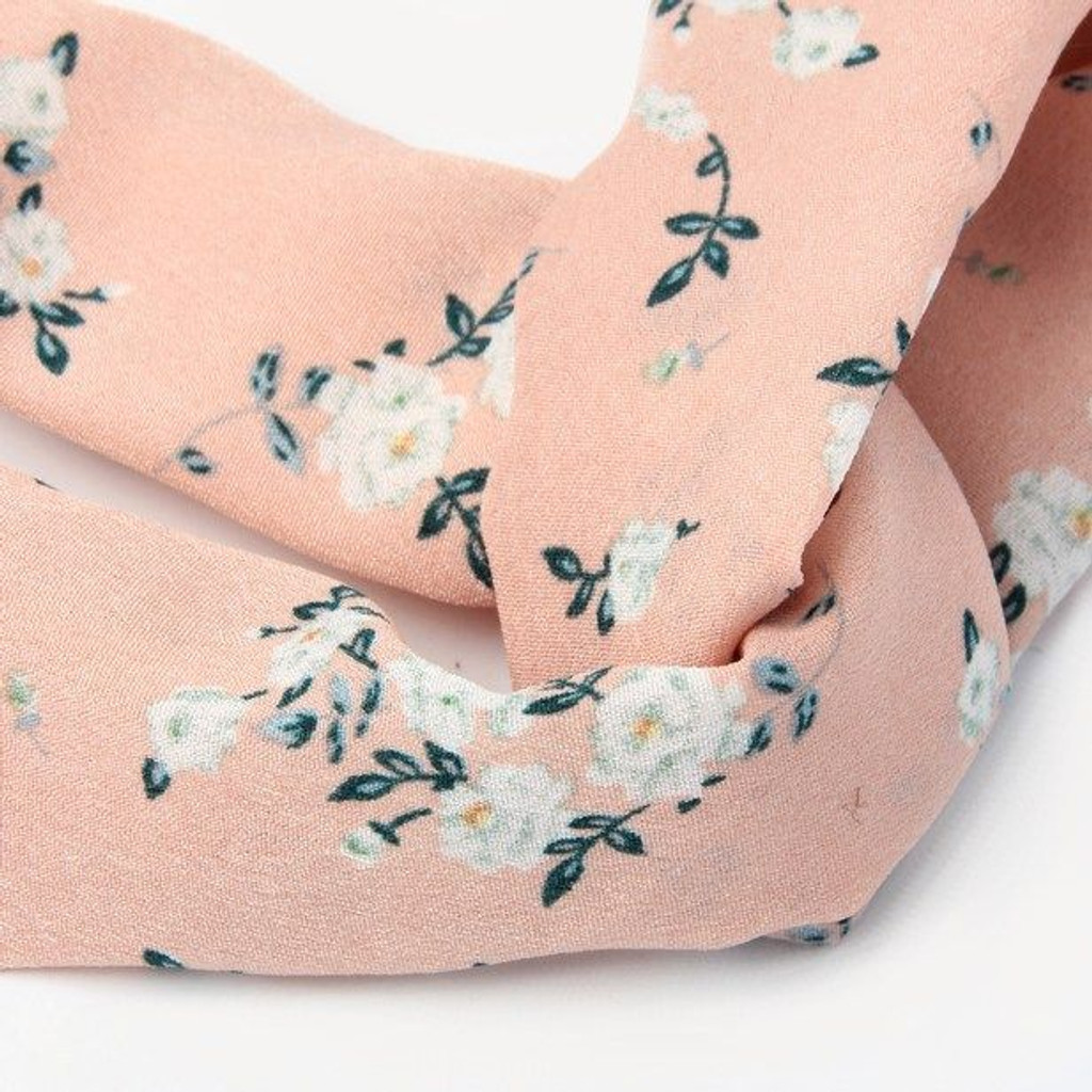 Floral Print Bandeau With Front Link