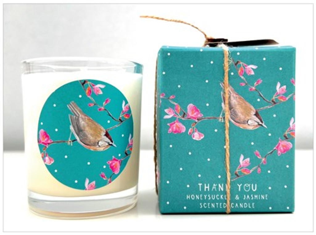 Thank You - Honeysuckle & Jasmine Scented Candle