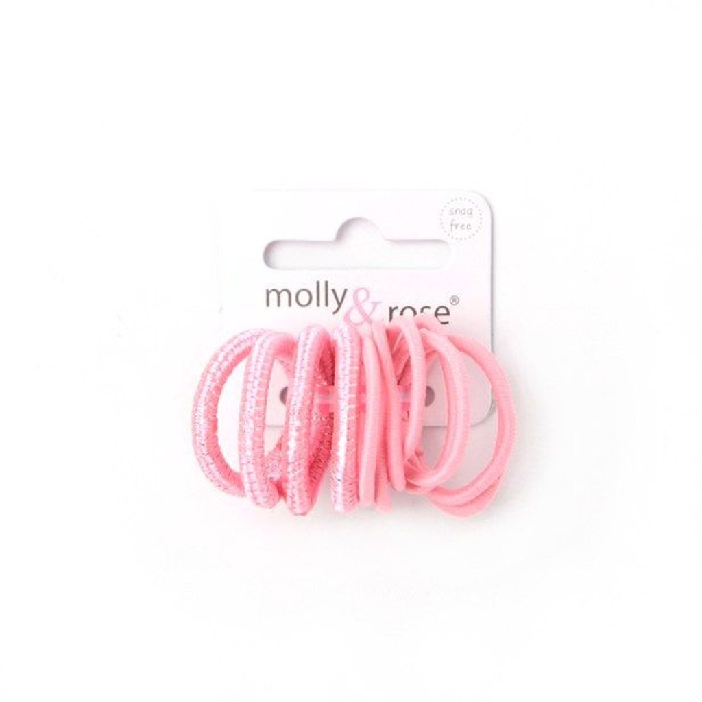 Small Pink Elastics - Mixed Thickness