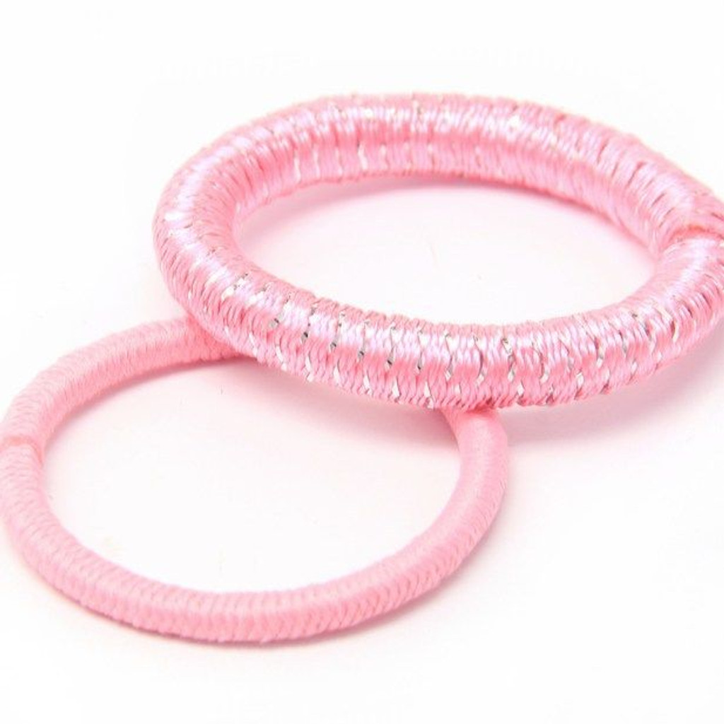 Small Pink Elastics - Mixed Thickness