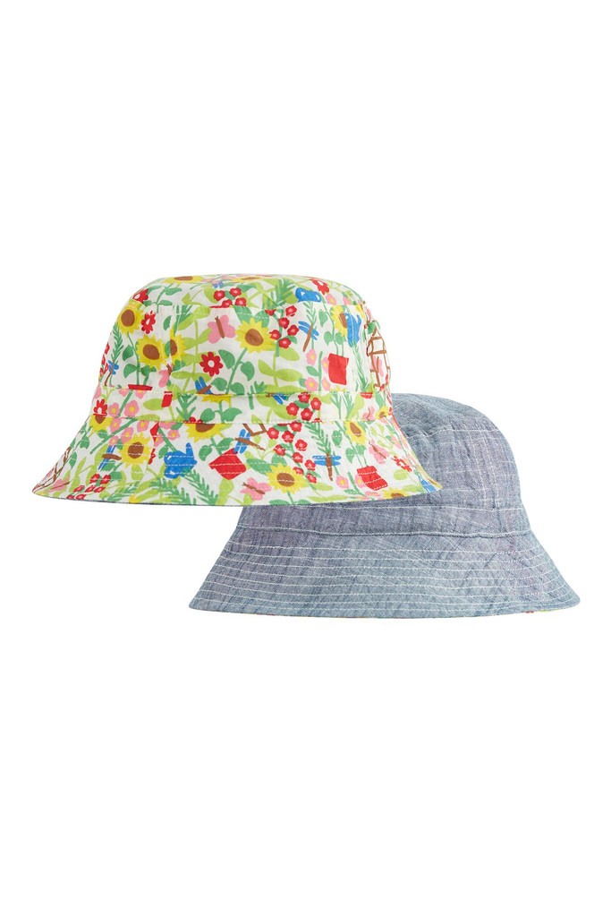 Heather Reversible Hat - Allotment / Chambray