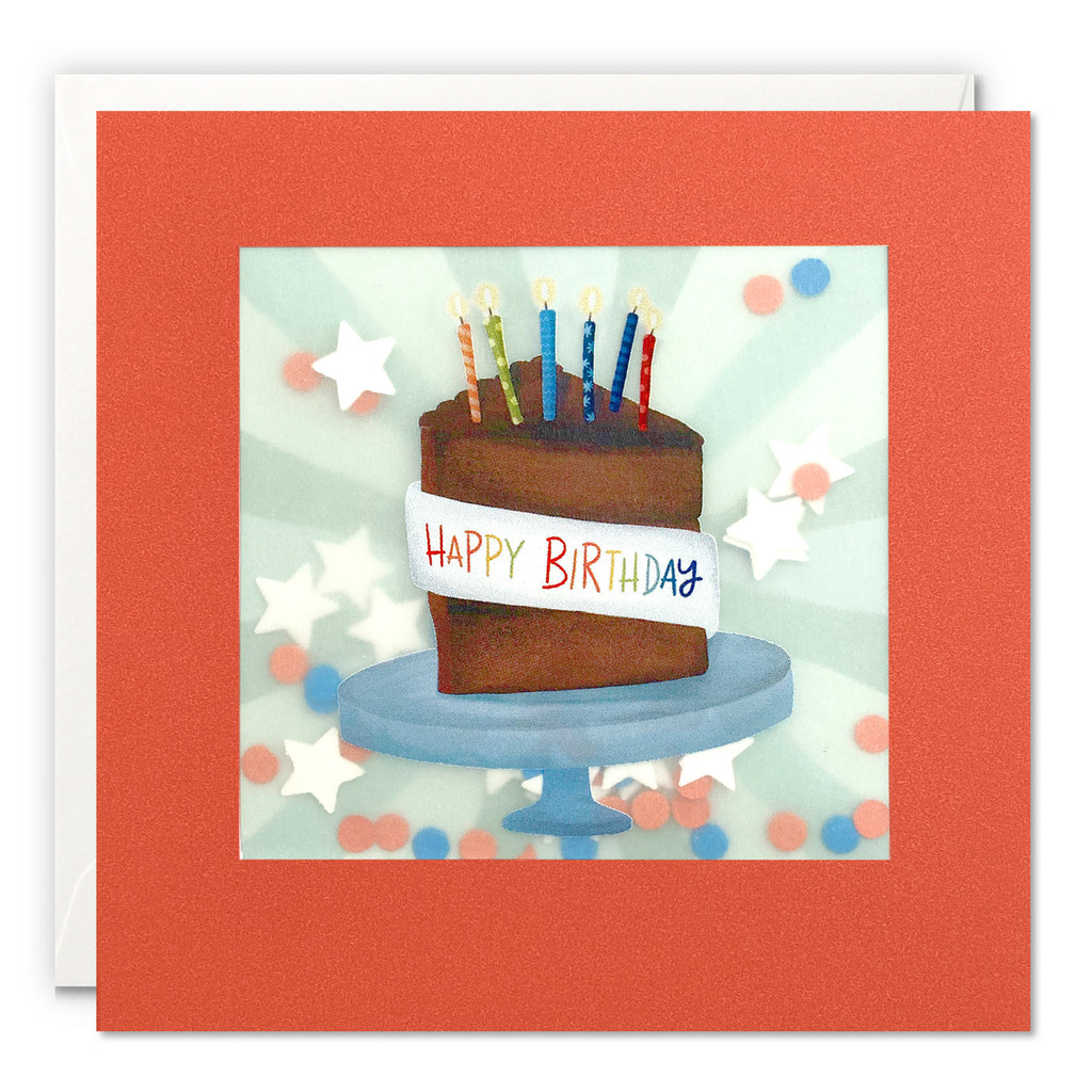 Birthday Chocolate Cake Paper Shakies Card PP3958