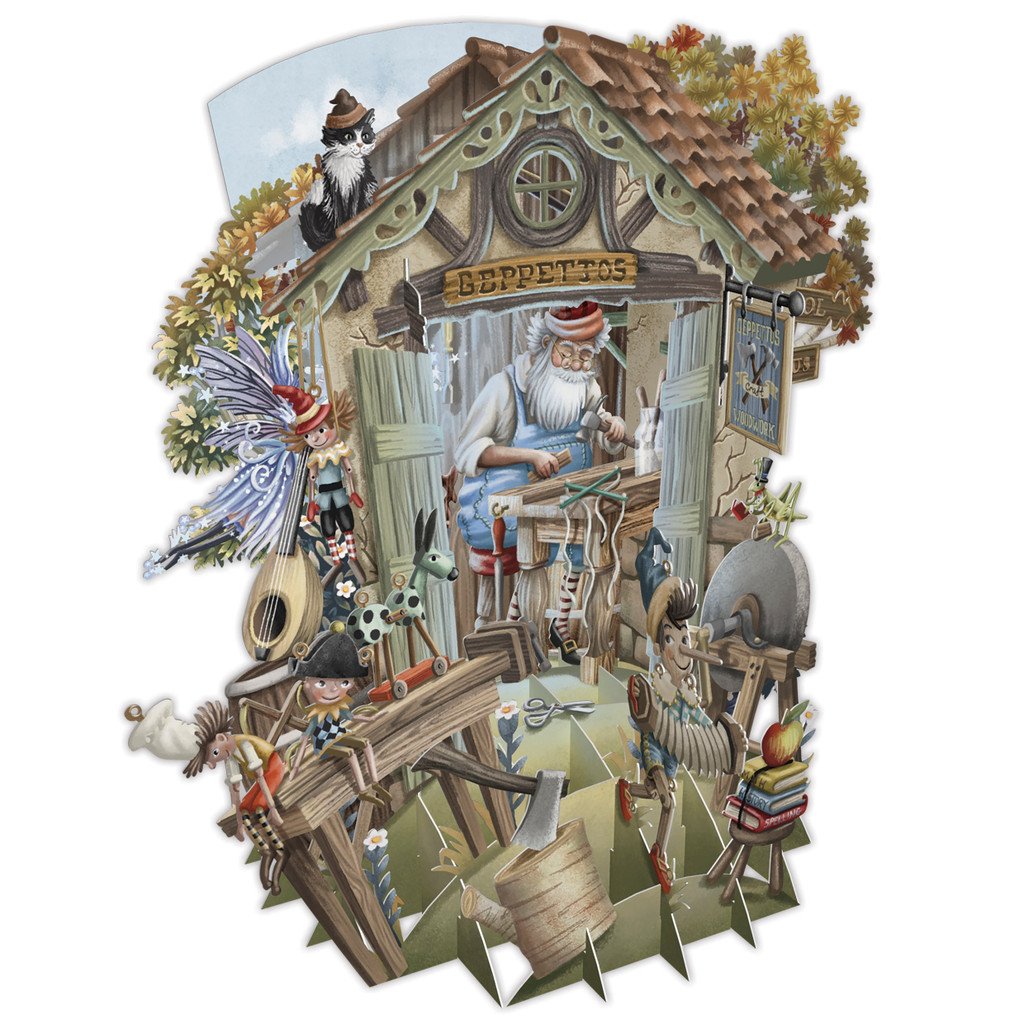 Pinocchio - Top of the World Pop Up Greetings Card TW053