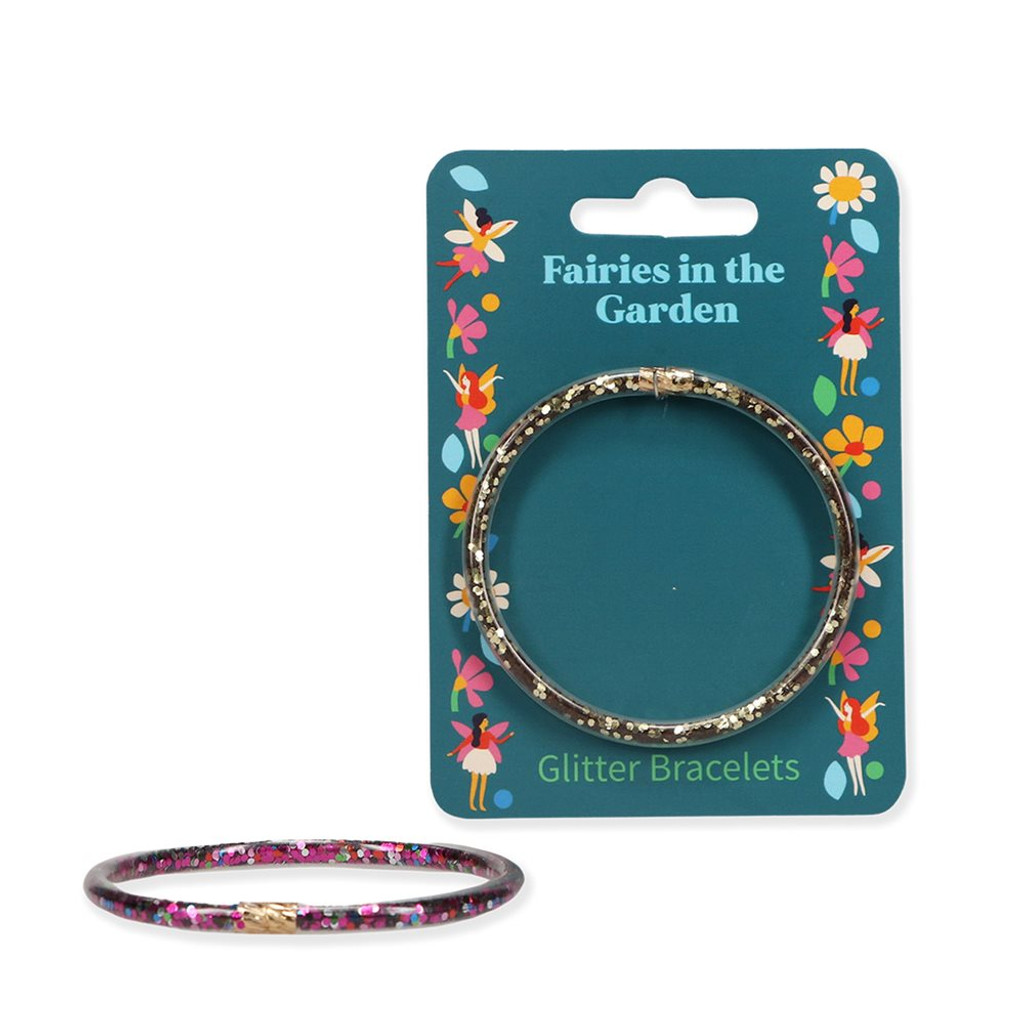 Glitter bracelets - Fairies in the Garden (set of two)