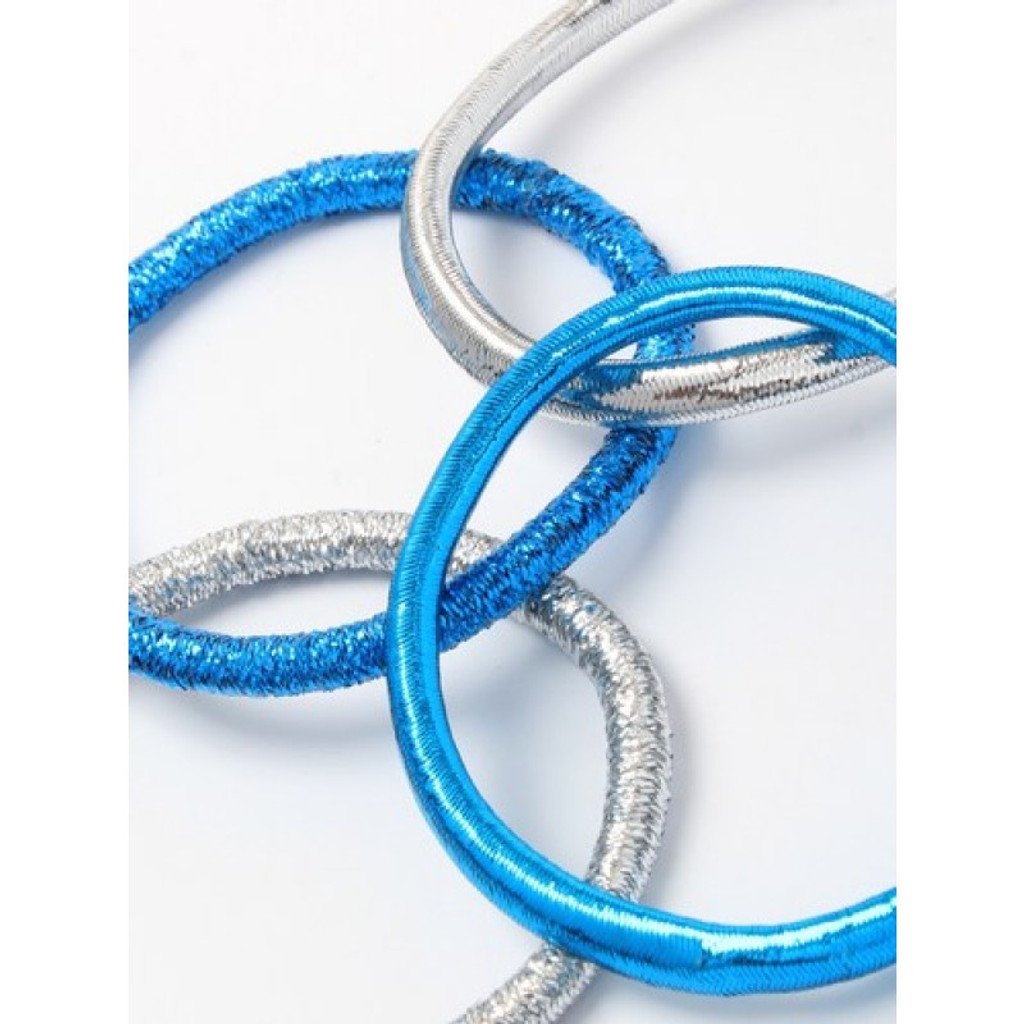 8 Metallic And Glitter Elastics