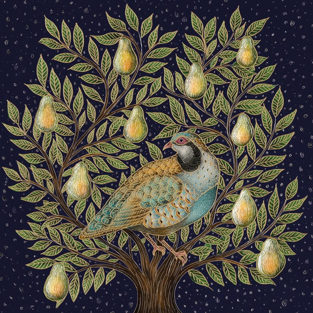 Xmas Card 6 Pack - Partridge In A Pear Tree XP396A
