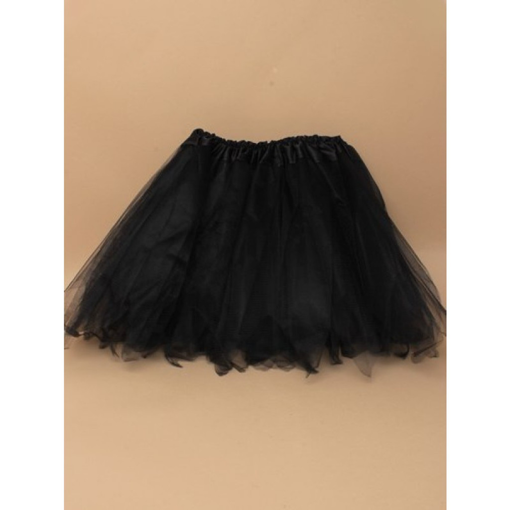 Black Net Tutu Triple Layered Skirt