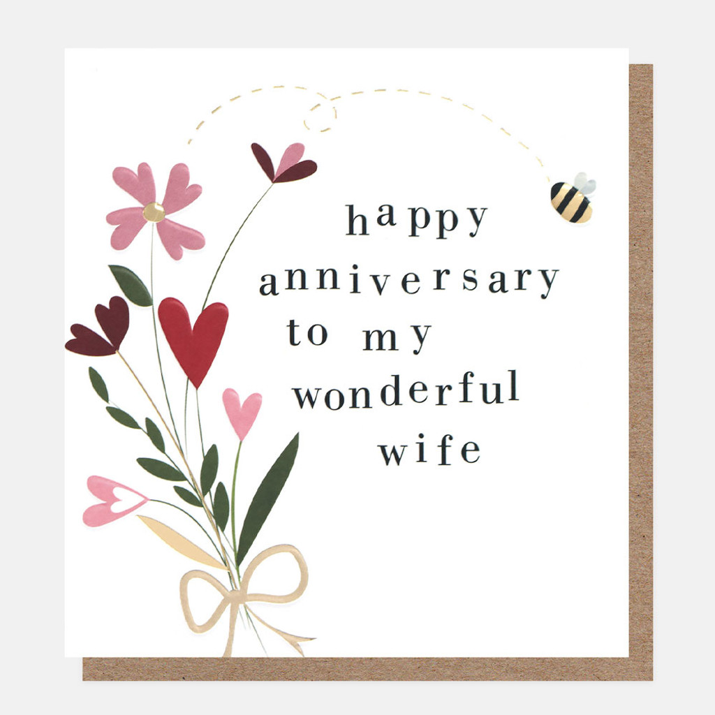 Happy Anniversary Wonderful Wife Flowers BOB019