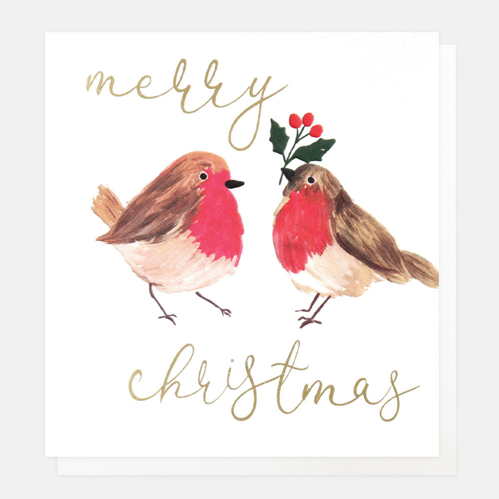 Pair Of Robins Charity Christmas Card Pack of 8 PNT598