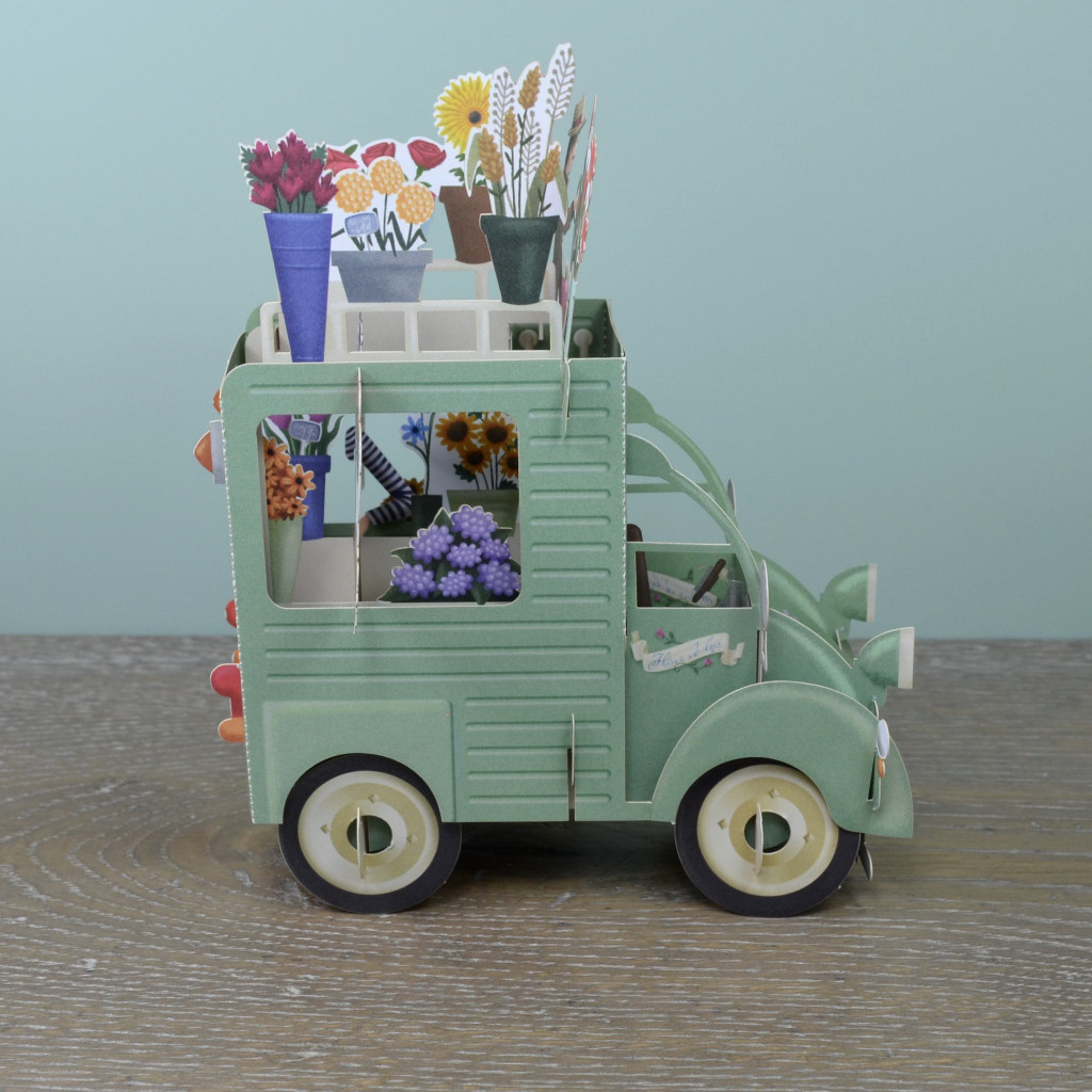 Mother's Day Flower Truck - Top of the World Pop Up Greetings Card 3D004M