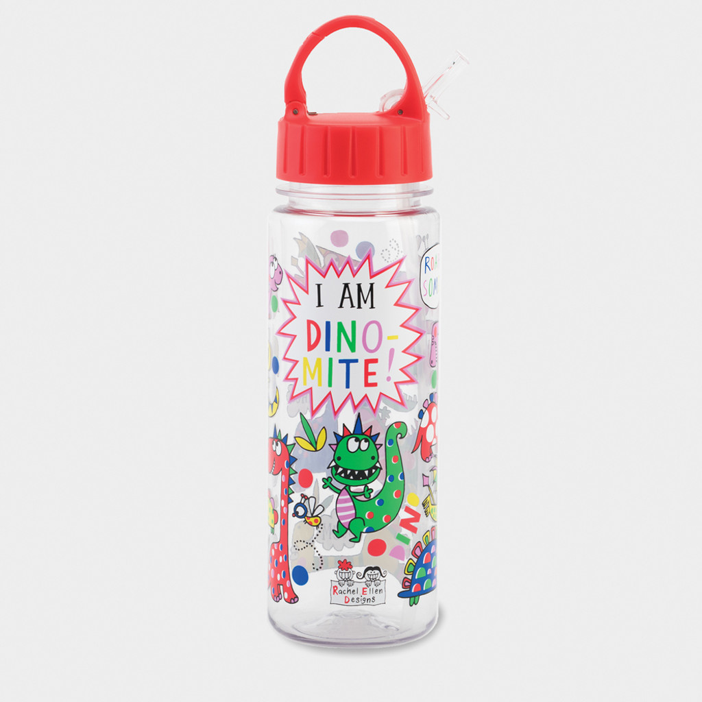 Dinosaur - Drinks Bottle With Straw 500ml