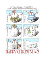 Christmas Card - International Snowmen