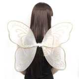 White Fairy Wings With Gold Glitter